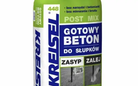 Gotowy beton Kreisel Post Mix do słupków. Worek 20 kg. Proste przygotowanie, ile cementu na kubik betonu? Tylko woda!