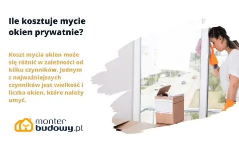 Kobieta w pomarańczowych rękawicach myje okno.