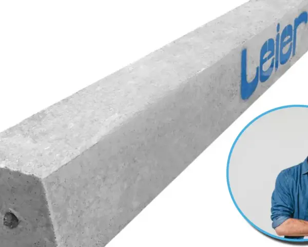 Betonowy nadproże Leier z logo. Zastanawiasz się, czy to dobry wybór do Twojej budowy?