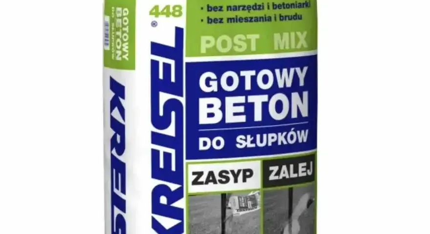 Gotowy beton Kreisel Post Mix do słupków. Worek 20 kg. Proste przygotowanie, ile cementu na kubik betonu? Tylko woda!