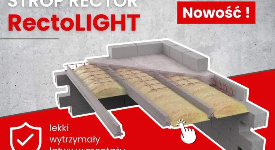 Strop Rector RectoLIGHT: lekki, wytrzymały, łatwy w montażu. Innowacyjne rozwiązanie dla Twojego domu.